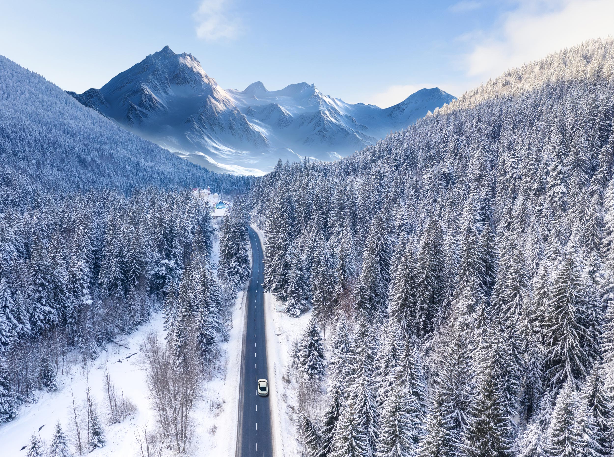 Route enneigée Itinéraire Gagnant